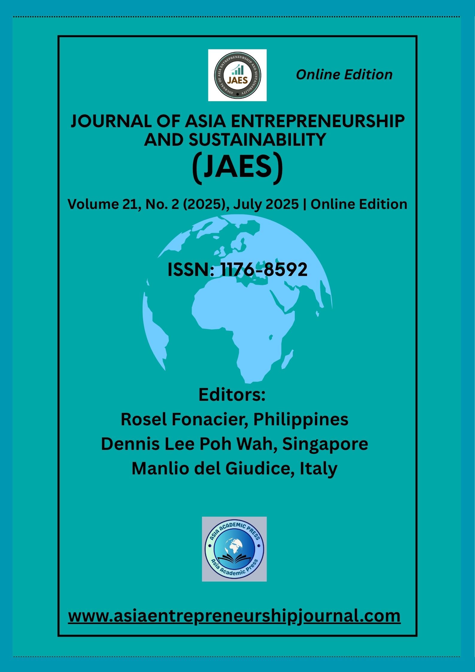 					View Vol. 21 No. 2 (2025): The Journal of Asia Entrepreneurship and Sustainability
				