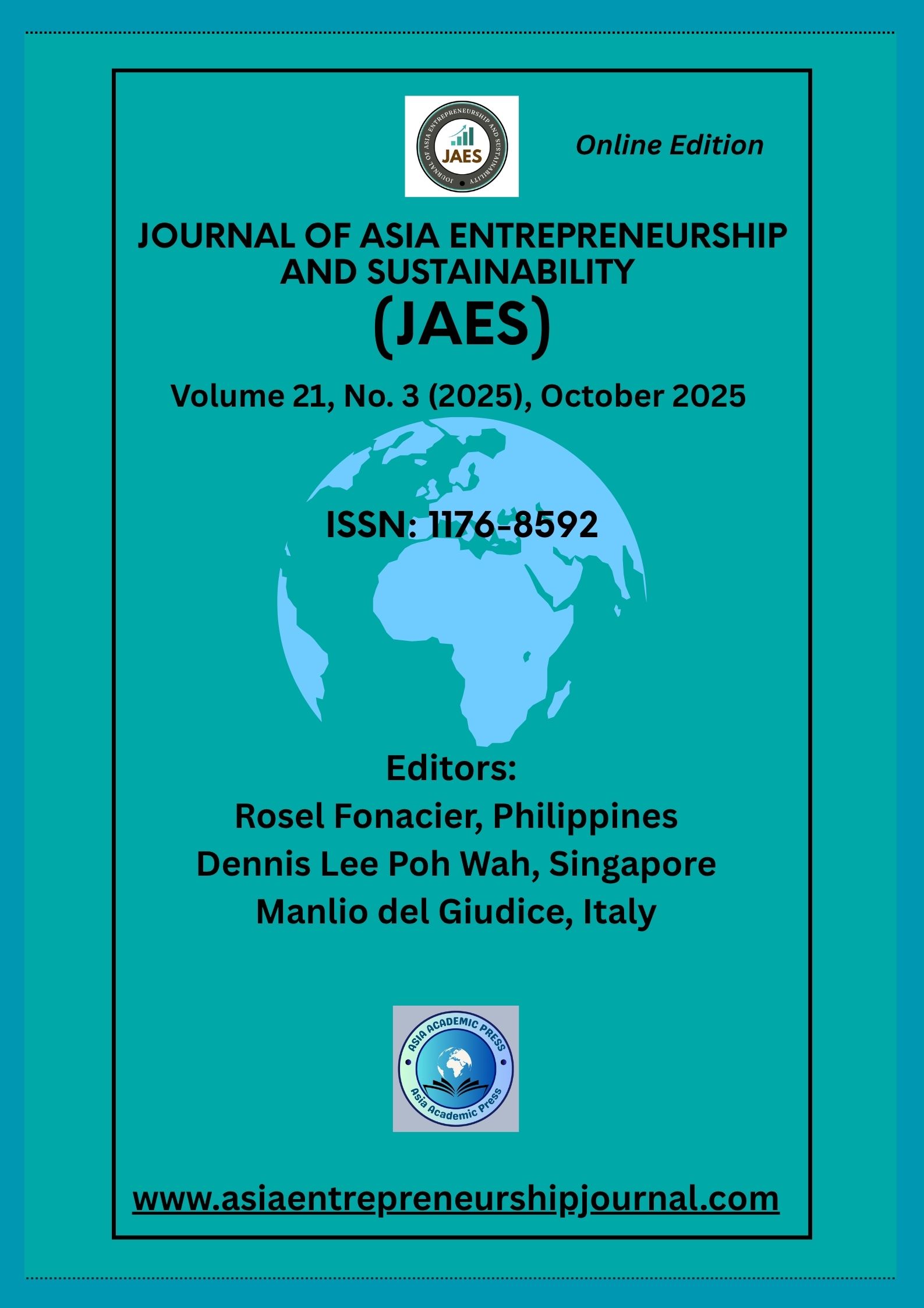					View Vol. 21 No. 3 (2025): The Journal of Asia Entrepreneurship and Sustainability
				